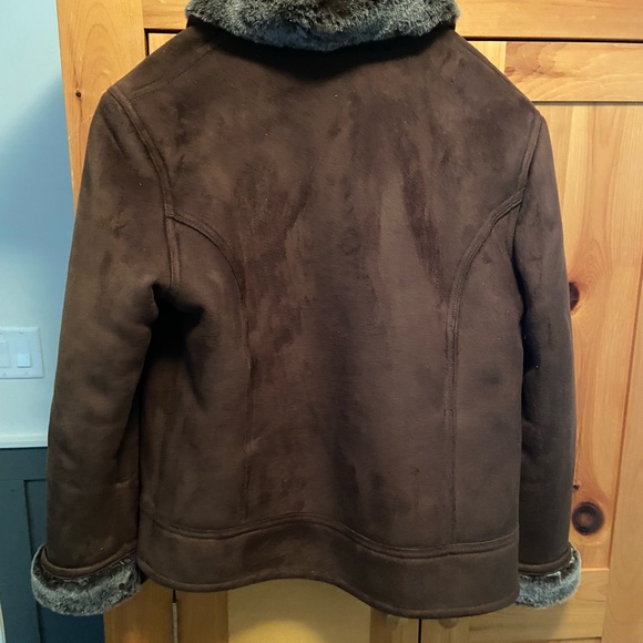 Far West size chocolate brown suede jacket - fully lined; barely used sz Medium - Picture 4 of 9